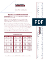 Tips For Accurate Measurement: Ruler 10in/25cm - Print On US Letter