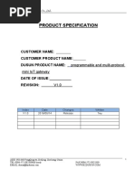 Product Specification: Customer Name: Customer Product Name: Dusun Product Name: Date of Issue: Revision