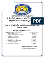 Dire-Dawa University School of Business and Economics Department of Management