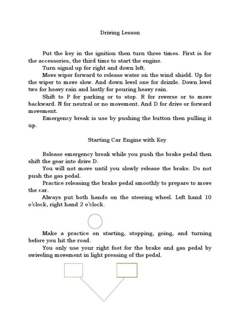 Essential Driving Lesson Guide | PDF | Transport | Automotive Technologies