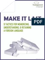 Make It Last: 9 Tactics For Memorizing, Understanding, & Retaining A Foreign Language