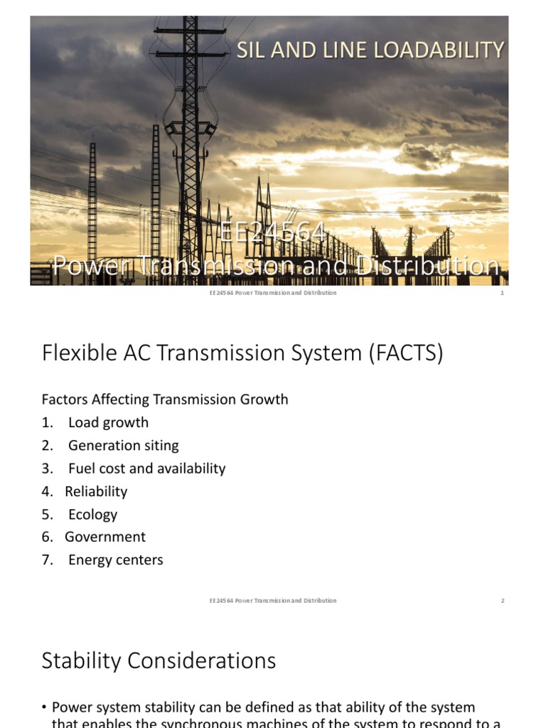 5.1 SIL and Line Loadability PDF Electric Power Transmission