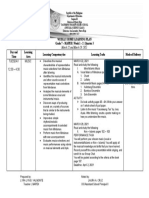 Weekly Home Learning Plan Grade 7 - MAPEH - Week 1 - 2 - Quarter 3 Day and Time Learning Area Learning Competency/ies Learning Tasks Mode of Delivery