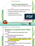 Reading Comprehension: The Ability To Make Meaning Out of Text