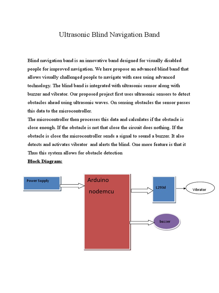 Blind Navigation Band Pdf Rectifier Electric Motor