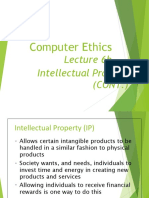 Computer Ethics: Lecture 6b Intellectual Property (CONT.)