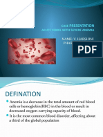 Case Presentation 4rth Year Anemia