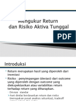 MENGUKUR RETURN DAN RISIKO