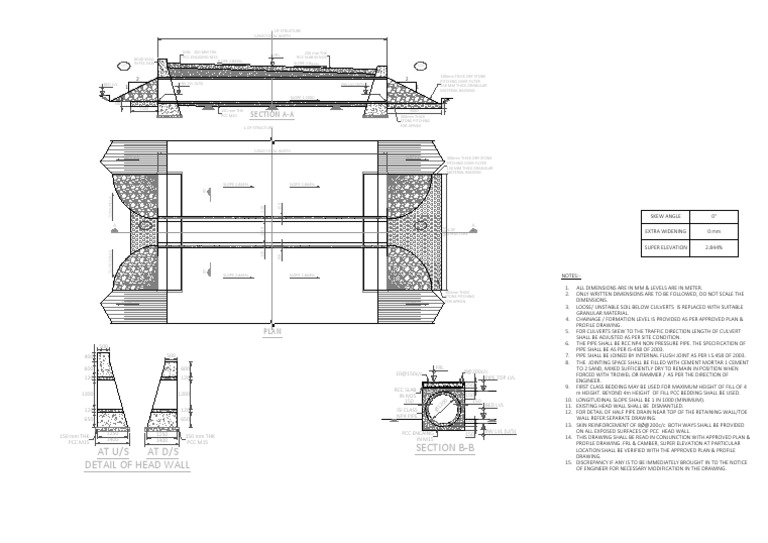 Pipe Culvert New Proposed 1 ROW 1200 Encasing Super Elevation | PDF ...