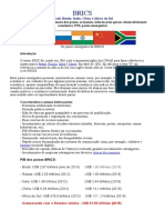 BRICS: países emergentes com economias em crescimento