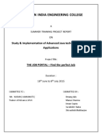 Northern India Engineering College Summer Training Project Report: The Job Portal