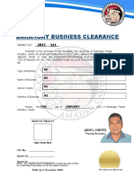 Barangay Clearance 2021