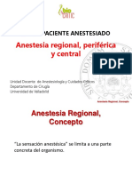 Anestesia Regional, Periférica y Central: I. El Paciente Anestesiado