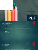 Ed Editor in Linux: Subject - Syspro