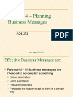 Chapter 4 - Planning Business Messages: Prince Dudhatra-9724949948