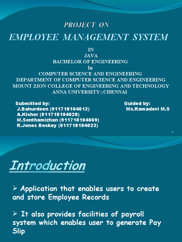 Employment Management System | PDF | Java (Programming Language ...