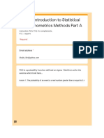 EC 404 Introduction To Statistical and Econometrics Methods Part A