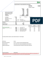 Processing Instructions "Syrup Batched Flow Production": Ingredients Per Liter Beverage