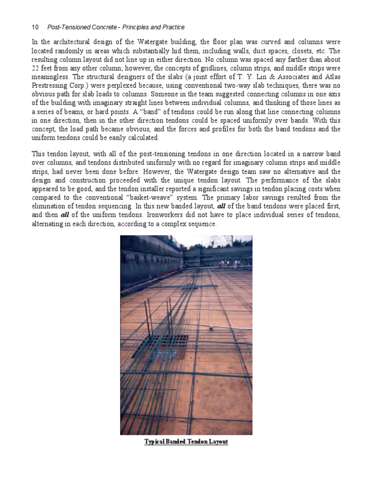 Banded Tendon Layout in Post-Tensioning | PDF | Prestressed Concrete ...