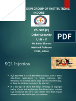 Chameli Devi Group of Institutions, Indore: CS-503 (C) Cyber Security Unit - V