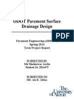 Project ODOT Pavement Drainage Design