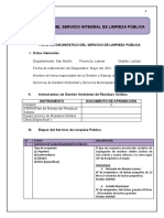 Anexo 05 Ficha de Diagnóstico Del Servicio Integral de Limpieza Pública