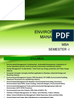 Environmental Management: MBA Semester - I