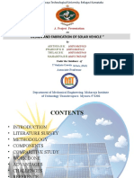 "Design and Fabrication of Solar Vehicle ": A Project Presentation