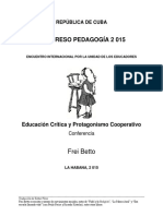 Frei Betto - Educación Crítica y Protagonismo Cooperativo