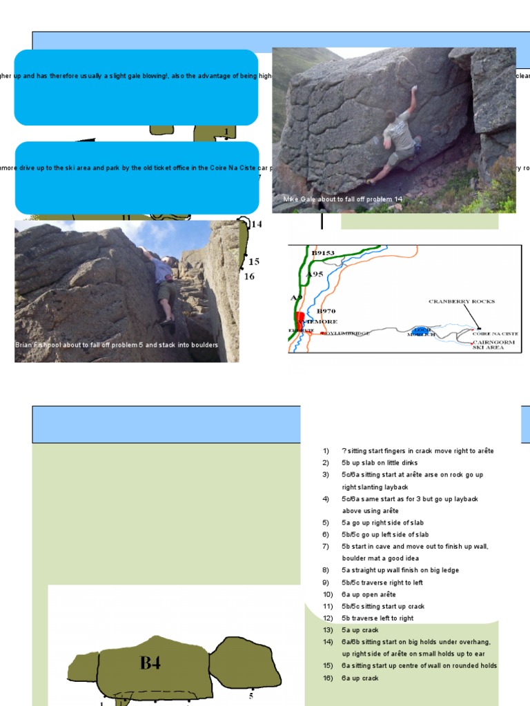 Cranberry Rocks Bouldering Guide | PDF