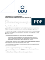 Old Dominion University Alumni Association Special Project Grant Proposal Guidelines For 2017-2018 Fiscal Year