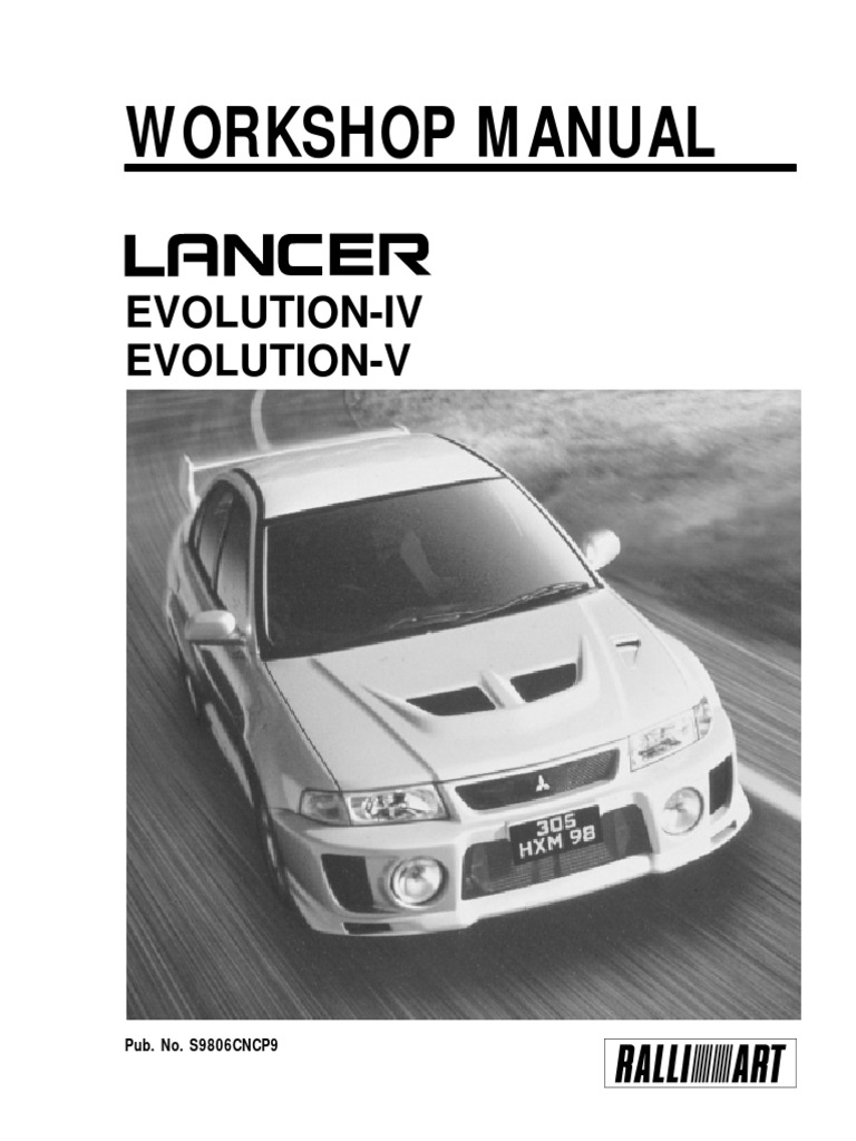 Workshop Manual: Evolution-Iv Evolution-V | PDF | Engines