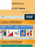 Vocabulary - B1 - Units - 10