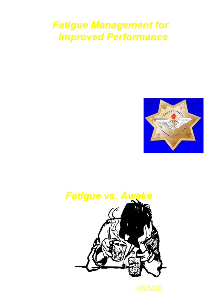 Fatigue Management for Performance | PDF | Shift Work | Sleep