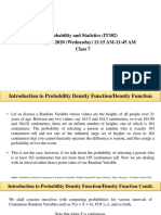 Probability and Statistics (IT302) 19 August 2020 (Wednesday) 11:15 AM-11:45 AM Class 7