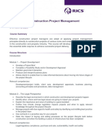 Certificate in Construction Project Management Course Guide