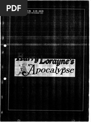 Harry Lorayne - Apocalypse Vol 16-20 | PDF