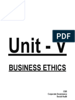 Unit - V: Business Ethics