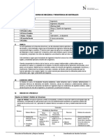 Silabo Mecanica y Resistencia de Materiales 2015