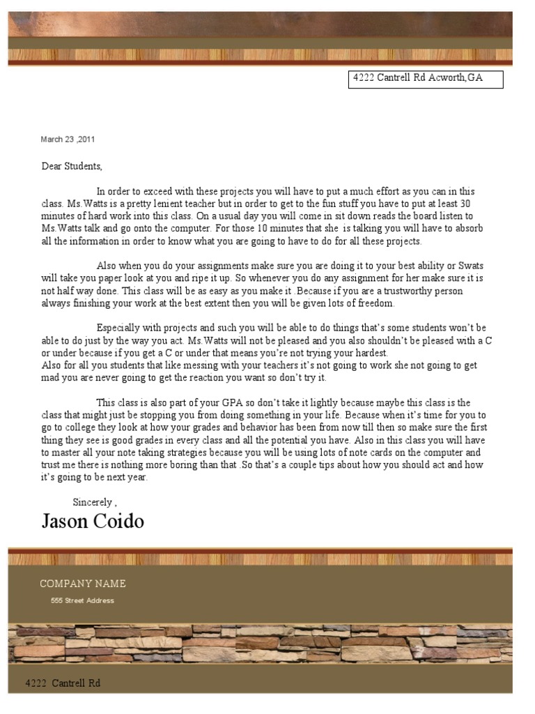 Barber Letter | PDF
