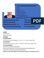 Curriculum Vitae Oldy Medina