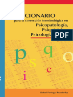 Diccionario Para La Corrección Terminológica en Psicopatología, Psiquiatría y Psicología Clínica