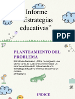 Informe “Estrategias educativas