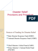 Disaster Relief - Provision and Procedure