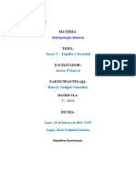 Tarea V - Familia y Sociedad