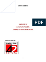 Ionuț Pomian: Un Pas Spre Bacalaureatul 2014 Limba Și Literatura Română