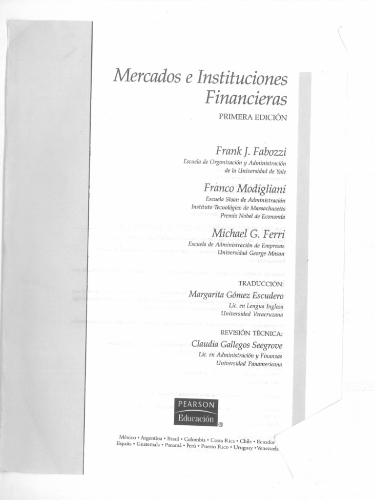 Libro - Terminado Mercados Financieros | PDF