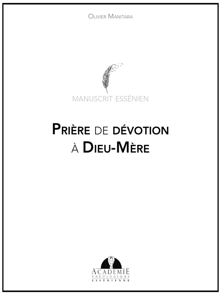Manuscrit Essenien Priere de Devotion A Dieu La Mere 2 | PDF | Dieu | Âme