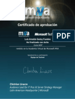 Luis Godoy Fuentes - Certificate MVA - MOF 