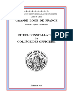 Rituel DInstallation Du Collège Des Officiers - Edition 6015